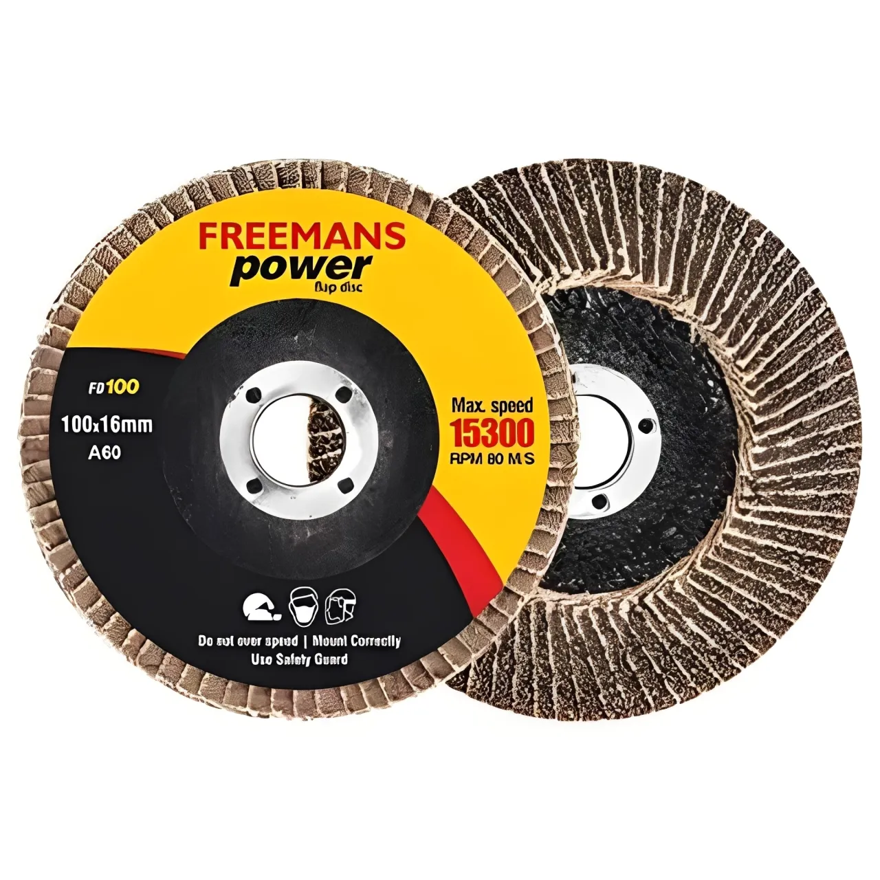 FREEMANS 125 mm (5 Inch) 60 Grit Aluminum Oxide Flap Disc Power Series (Pack of 20)