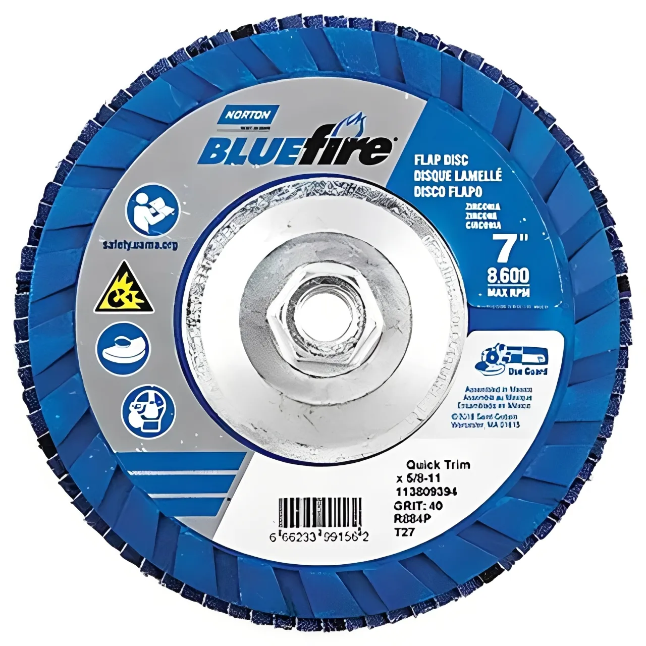 Norton 17.78 cm (7 Inch) P36 Grit Zirconia Alumina Flap Disc