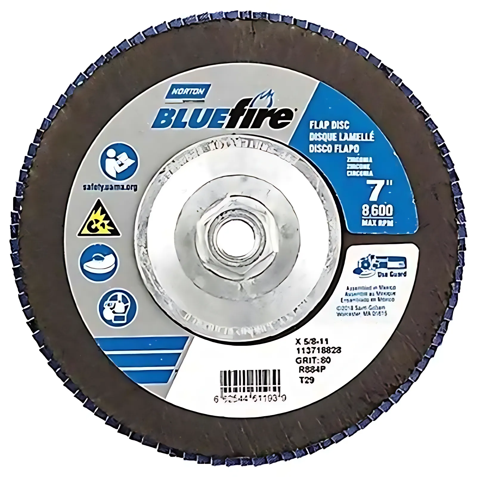 Norton 17.78 cm (7 Inch) P40 Grit Zirconia Alumina Flap Disc