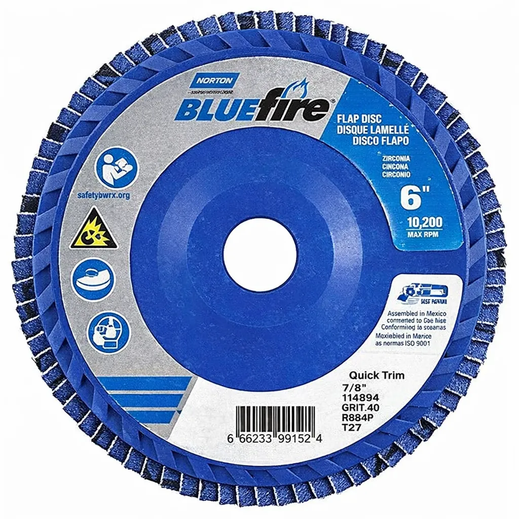 Norton 152.4 mm (6 Inch) P40 Grit Zirconia Alumina Flap Disc