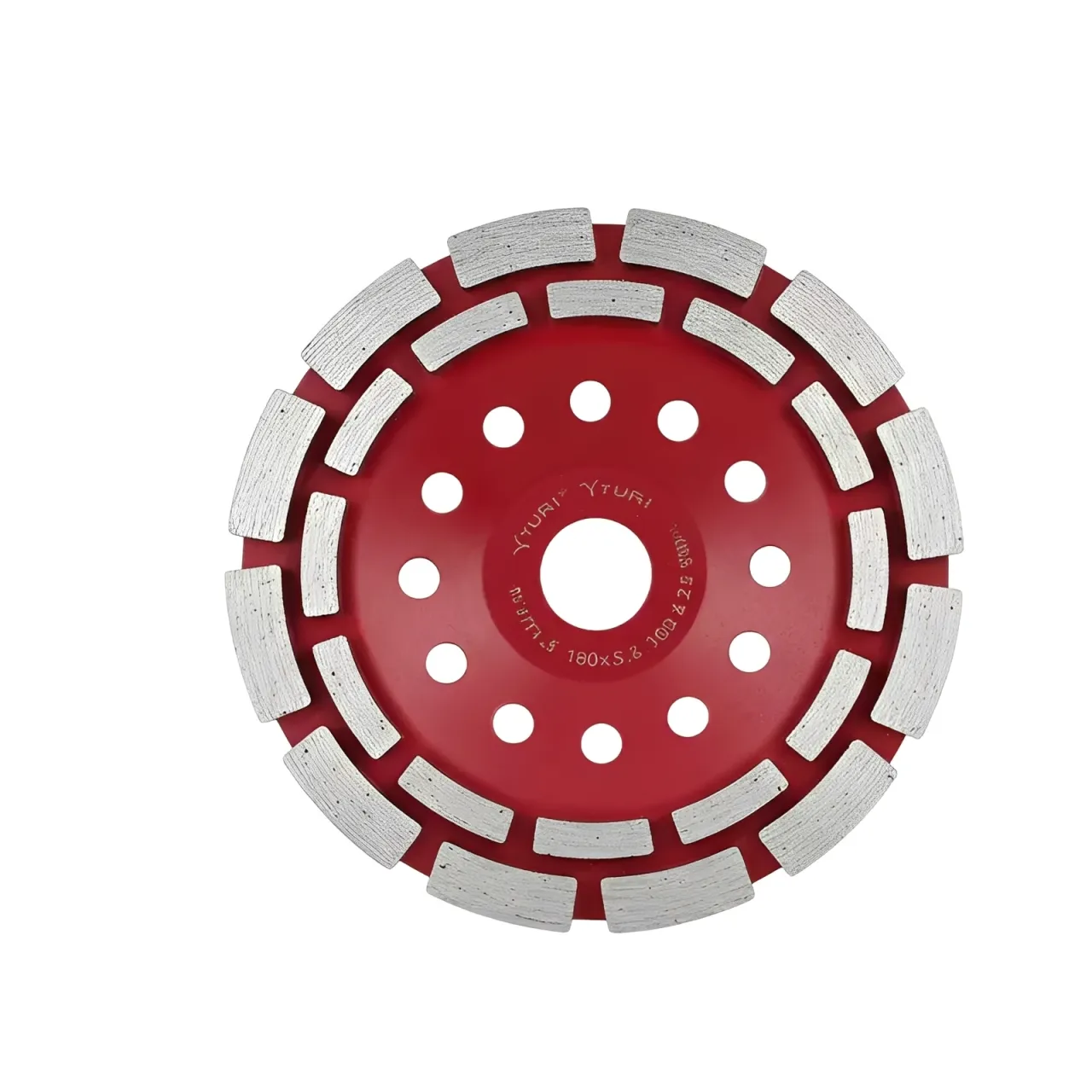 Yuri 111 Double Segment Row Cup Wheel Marble Cutting Blade Diameter 7 inch (180 mm) x 22.23 mm Bore Size