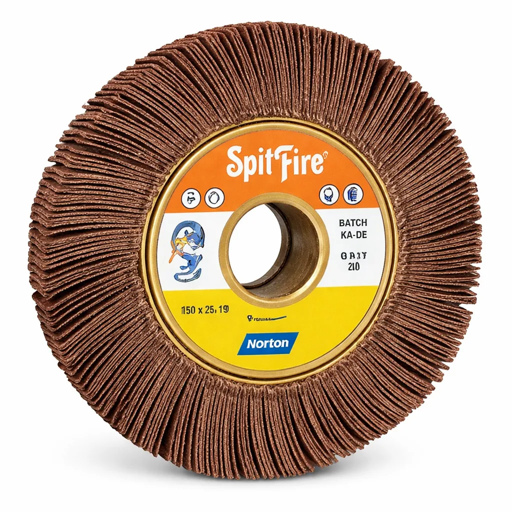 Norton 150x25x31.75 mm 80 Grit SpitFire Mop Wheel