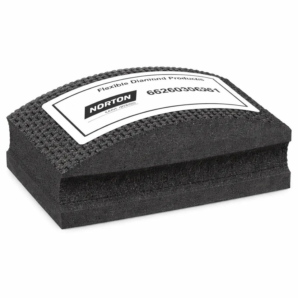Norton 3-1/2x2-1/8 inch 120 Grit Black Sanding Hand Pad