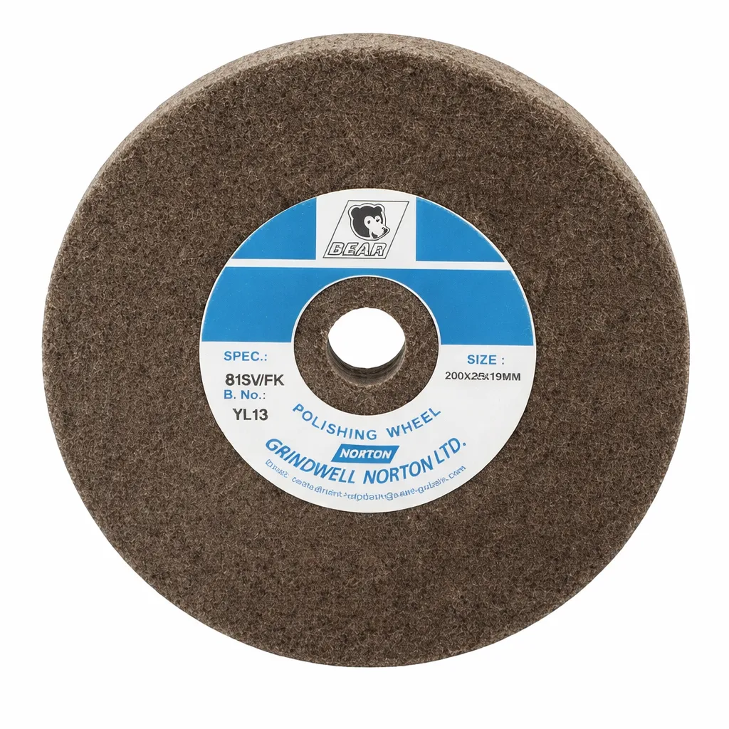 Norton Bear-Tex Q Aluminum Oxide Unified Polishing Wheel 200x50x19 mm