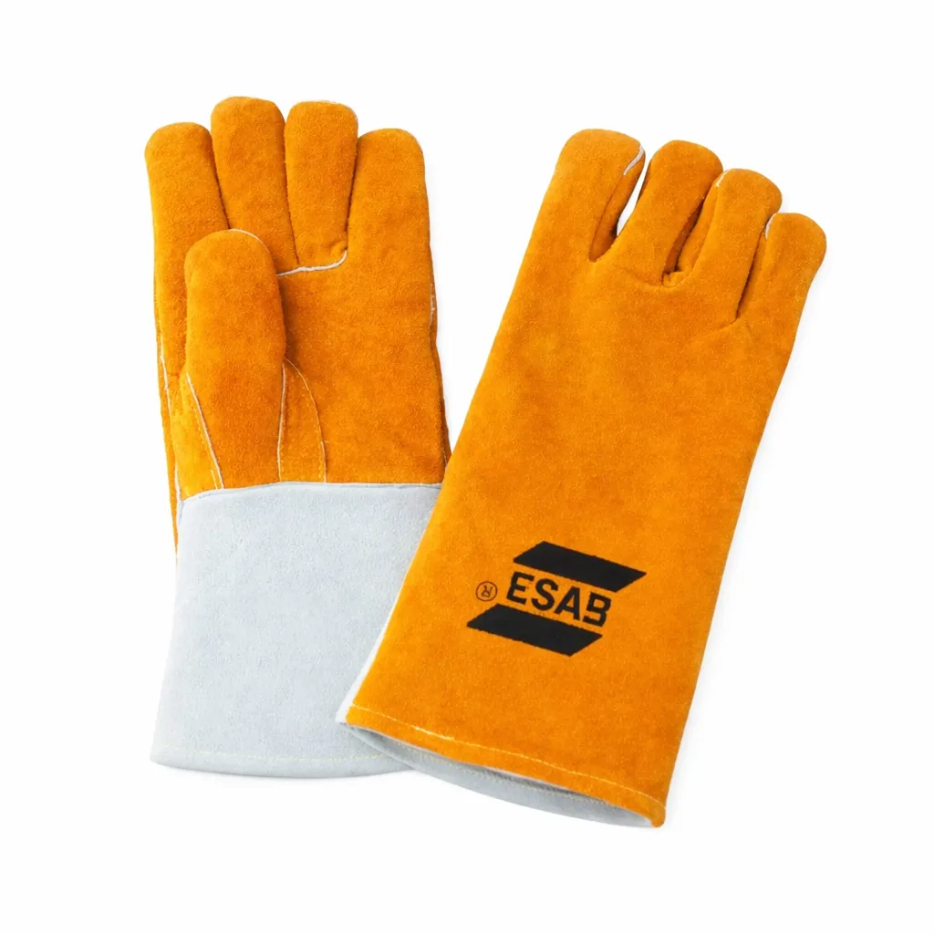 Esab Dura Heavy Duty Premium Leather Welding Hand Gloves, Heat Resistant, Kevlar Stitched