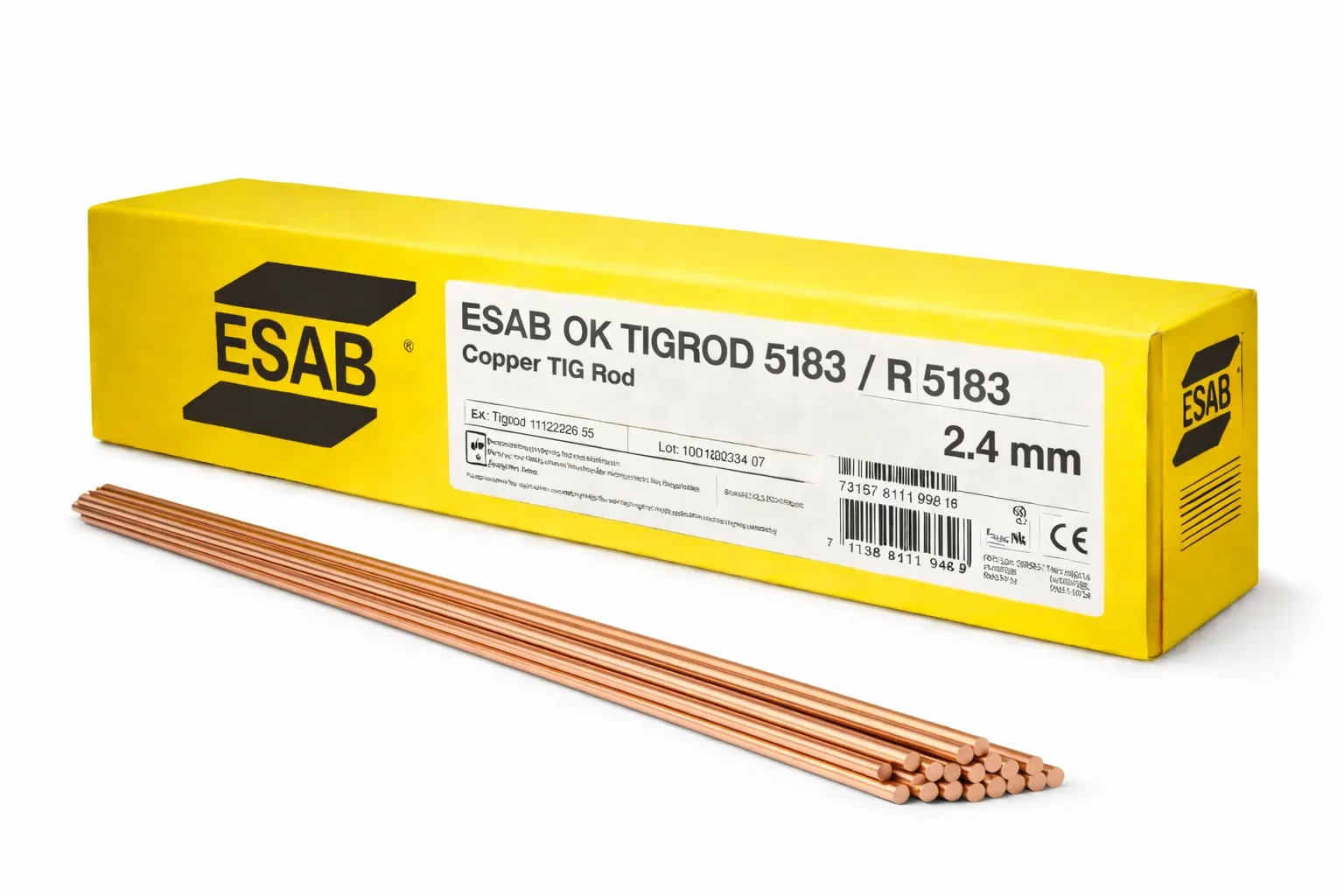 Esab OK TIGROD 5183 / R 5183 Copper Tig Rod (Size 2.4mm) Active Display Image