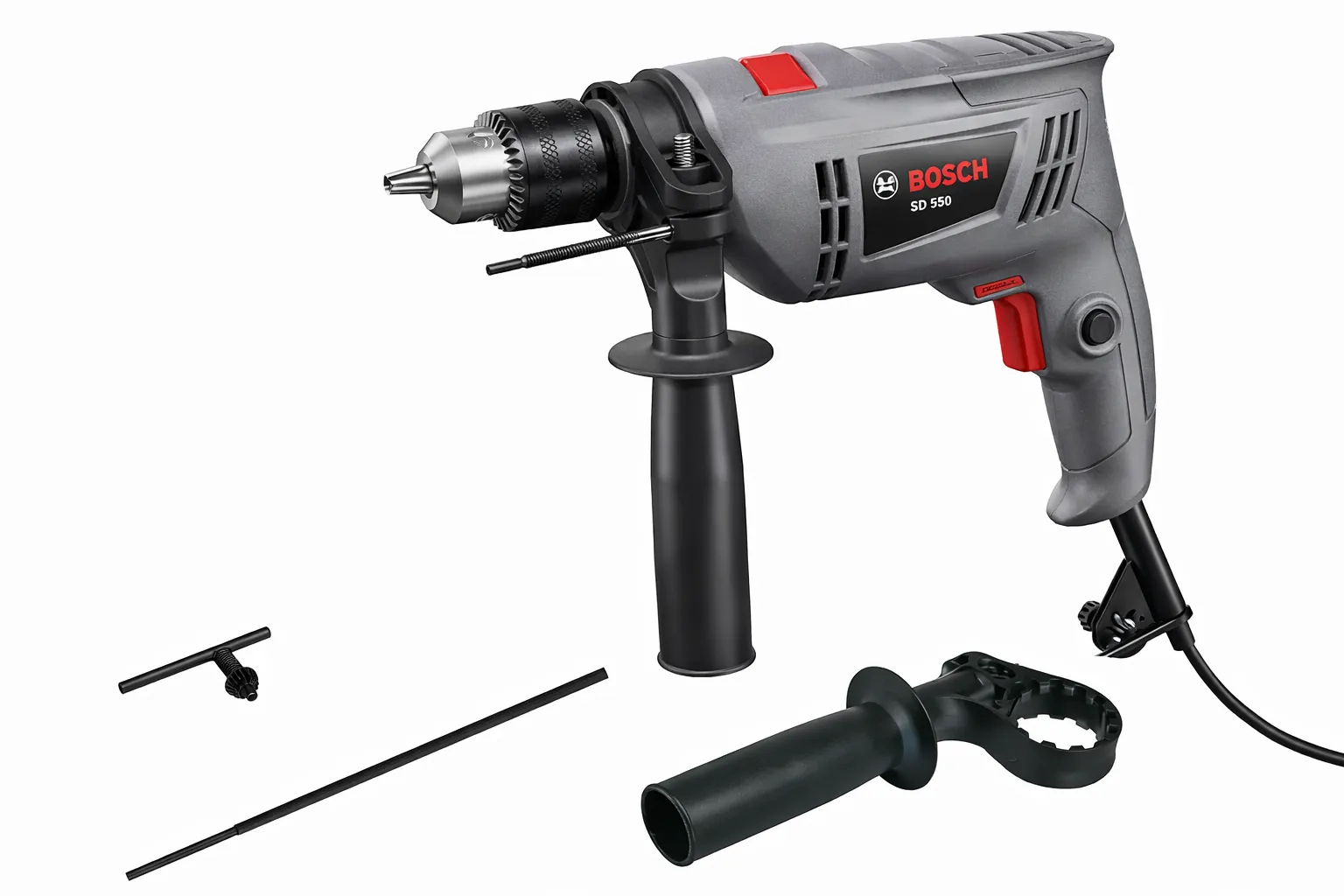 Bosch Impact Drill 500 W, 0-3000 RPM No Load Speed and 0-48000 BPM Impact Rate, ID 500 (without Drill Bit