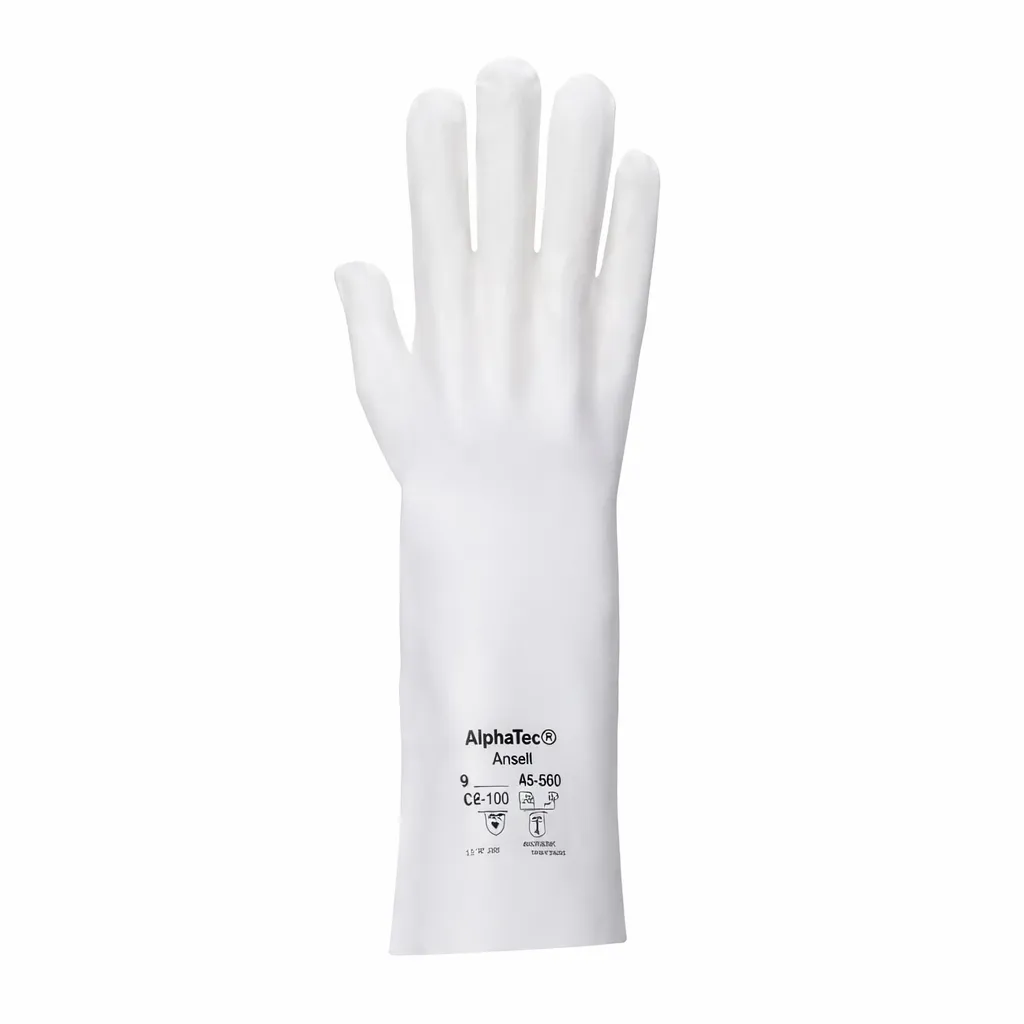 Ansell AlphaTec 02-100 Chemical Resistant Gloves Gauntlet Cuff LLDPE Laminated Film White Size 10 Active Display Image