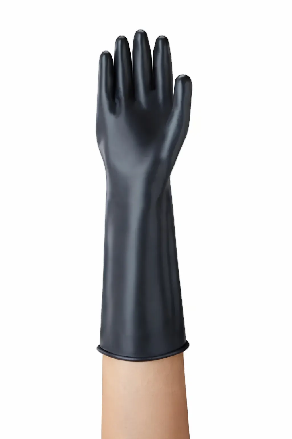 Ansell AlphaTec 38-628 Black Butyle Chemical Resistant Gloves Size 8 Polymer Coating, 38628080