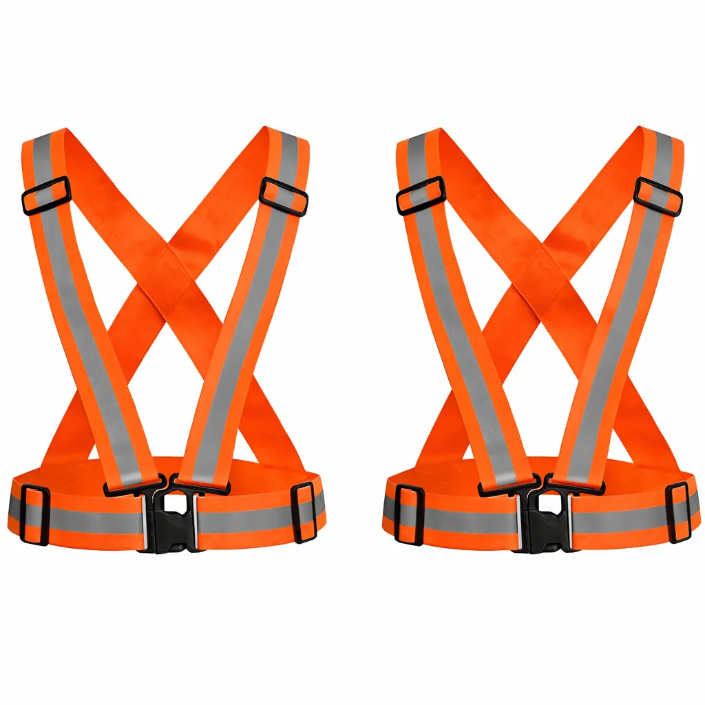 Robustt Vest Gear Safety Jacket Sleeveless Polyester Orange Length 40 cm
