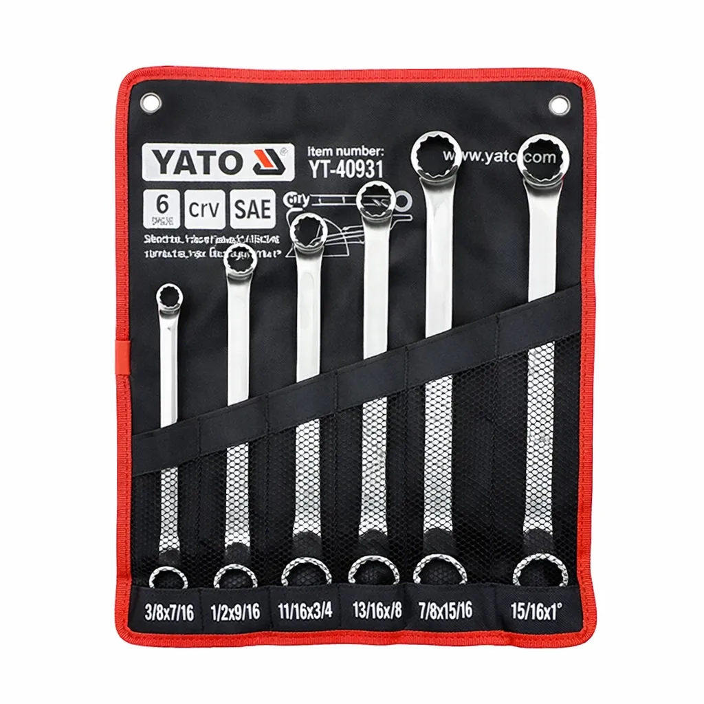 Yato Yt48651 BiHexagonal Ring Spanner Set Tool Set Carbon Steel Spanner