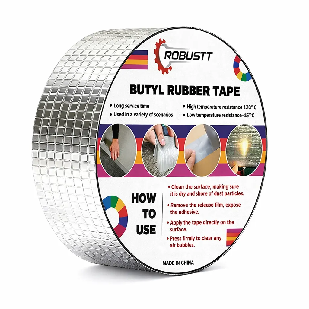 Robustt 5 cm X 5 m Aluminium Rubber Strong Waterproof Tape Grey