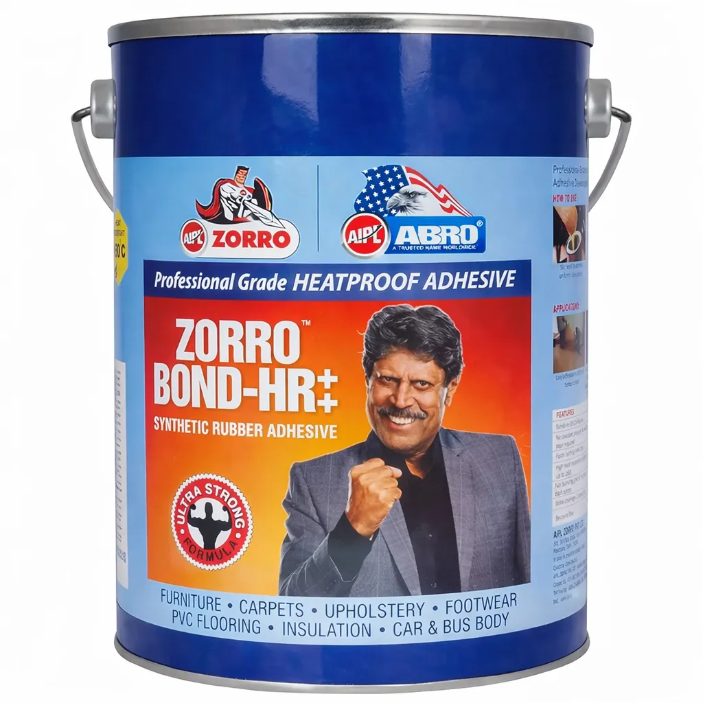 ABRO Zorro Bond HR Heatproof Adhesive Synthetic Rubber Silicone Gel White 5 L ZBHR5L