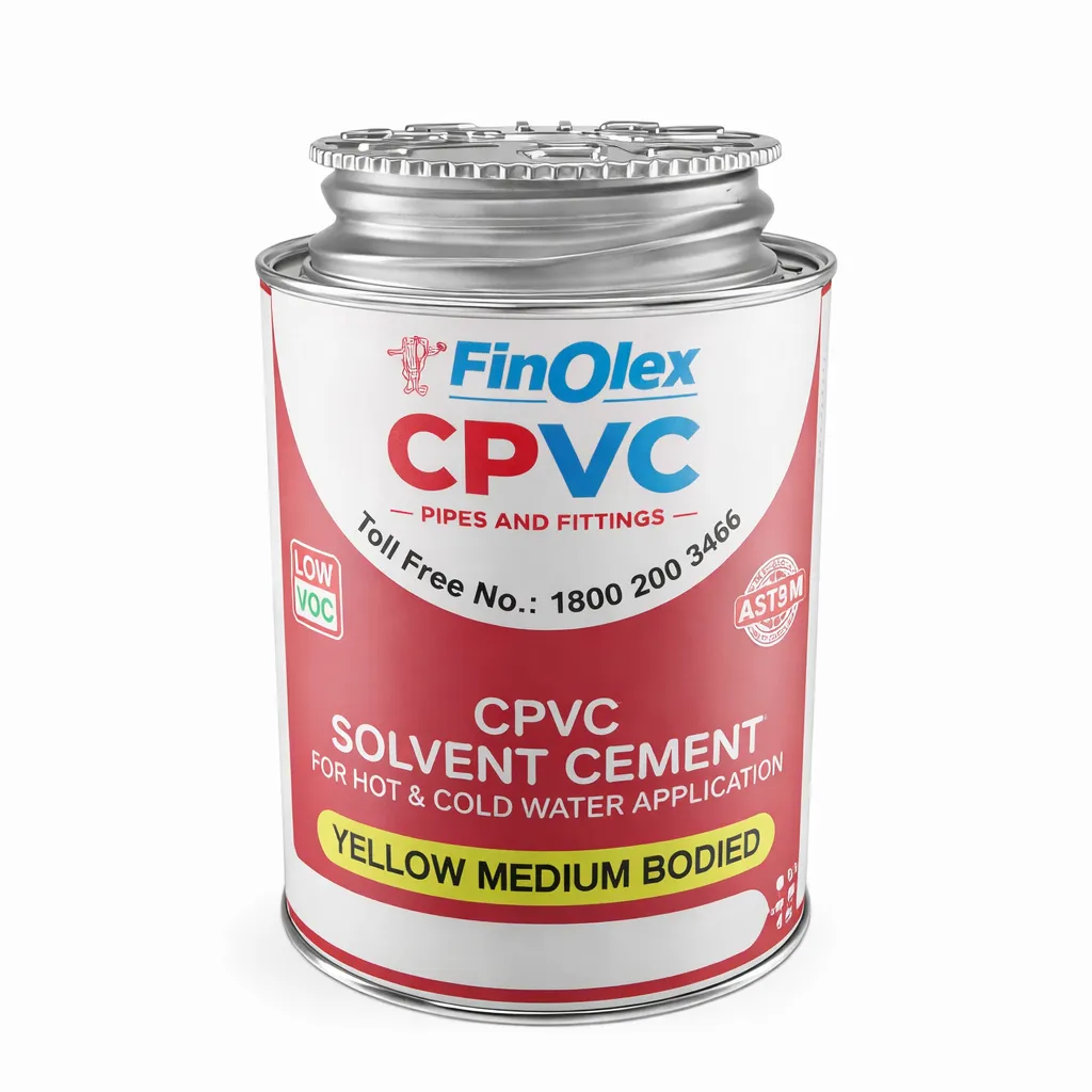 Finolex CPVC Solvent Cement for Hot and Cold Water Plumbing Applications Yellow Medium Bodied Upto 2 inch 4