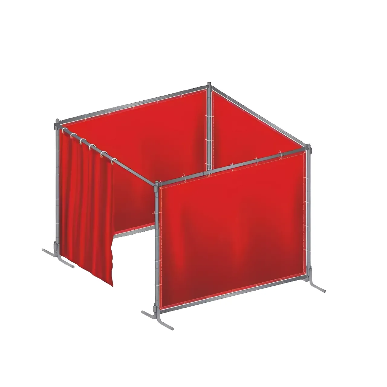 Messer 2400x2400x1800 mm Red Foldable Welding Booth 80820135