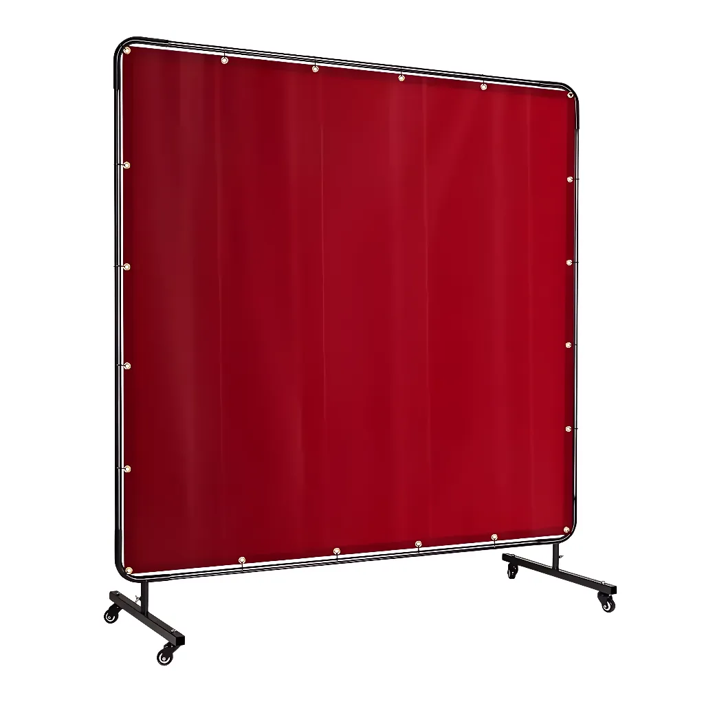 Messer 1200x1800 mm Red Non Foldable Welding Curtain With Frame 80820088